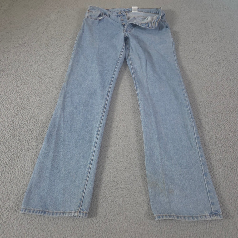 VINTAGE Levi's Jeans Mens 33x34 501 Original Straight Leg Denim Button Fly 90s